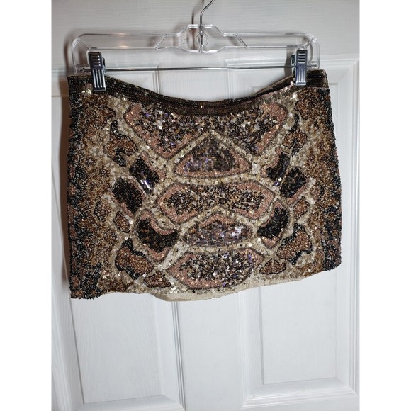 All Saints Dresses & Skirts - All Saints Hand Embellished Python Skirt Women's Size 6 NWT